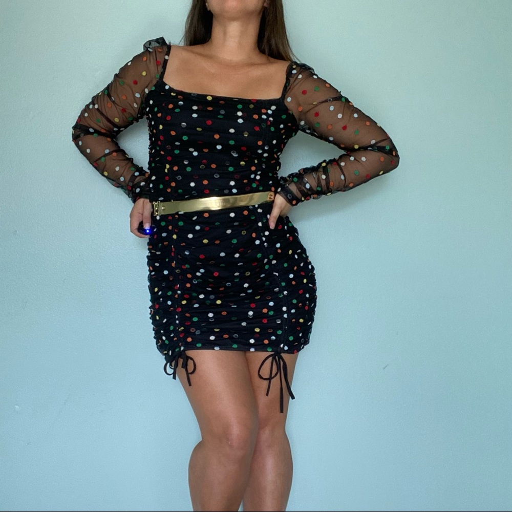 Camila Coelho Collection Colored dots chiffon dress